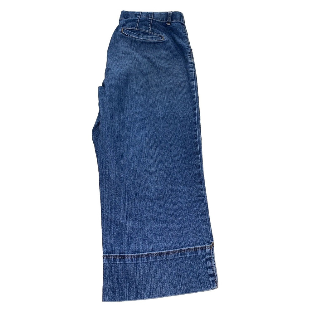 Gloria Vanderbilt Women's Shape Effect Wide Leg Crop Jeans EH6 Riano Size 12/ Ca - Picture 6 of 7